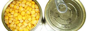 Canned sweet corn